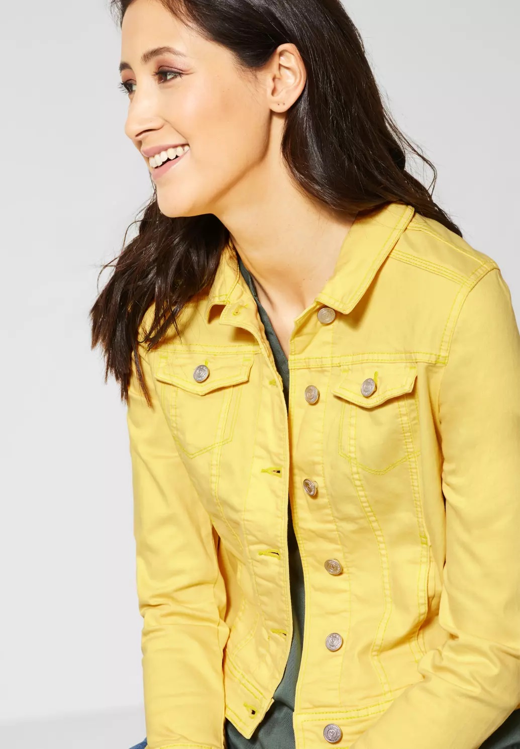 Džínsová bunda žltá Street One