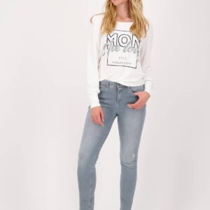 Tričko biela-potlač Monari