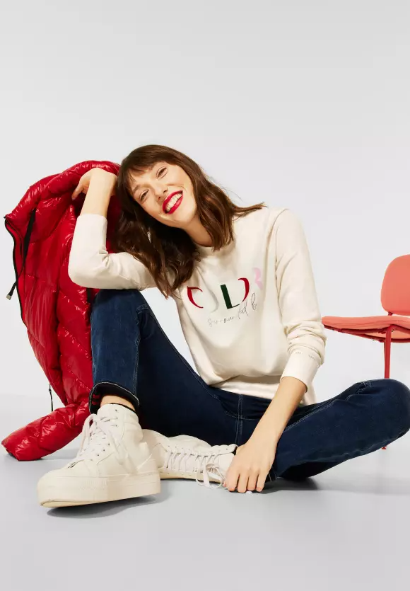 Pulóver maslový Street One