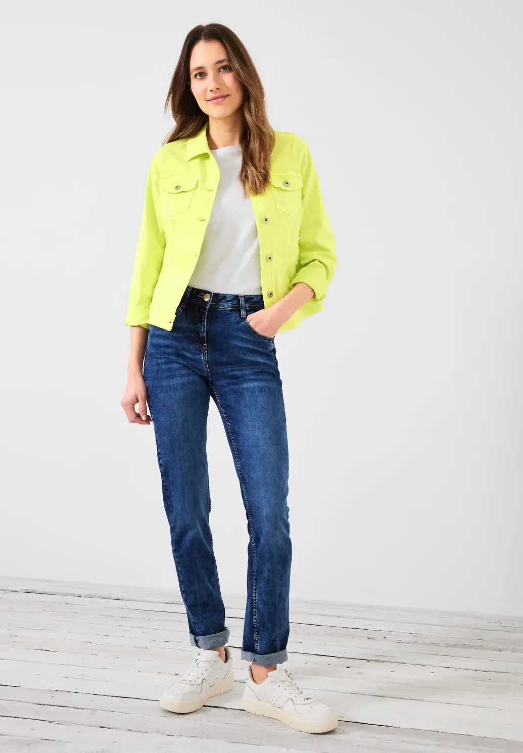 Riflová bunda žltá Cecil