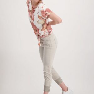 Tričko biela-vzor Monari