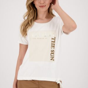 Top biela-potlač Monari