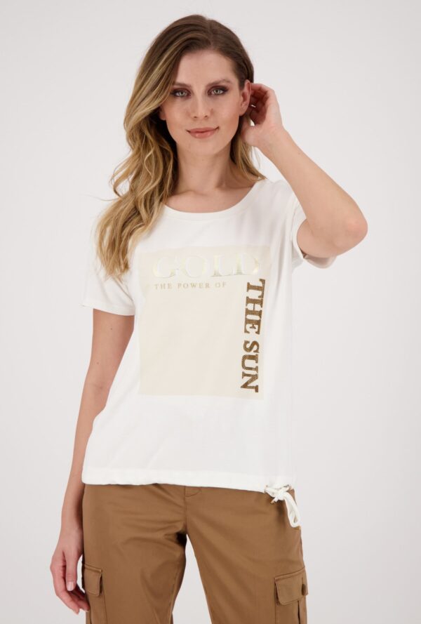 Top biela-potlač Monari