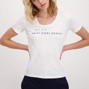 Tričko biela-potlač Monari