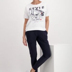 Tričko biela-potlač Monari