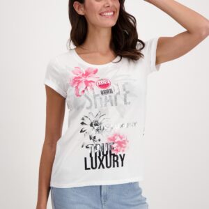 Tričko biela-potlač Monari