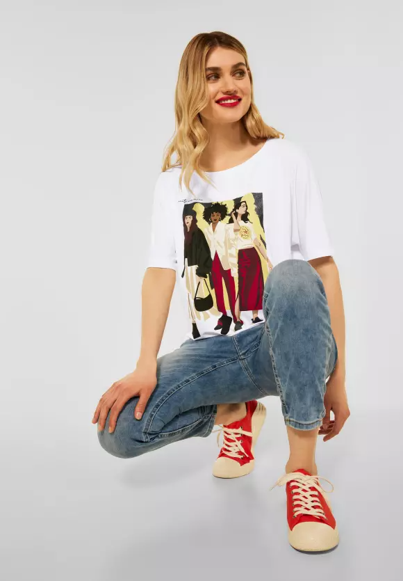 Tričko biela-potlač Street one