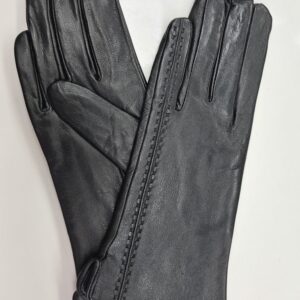 Rukavice kožené čierne prešívané