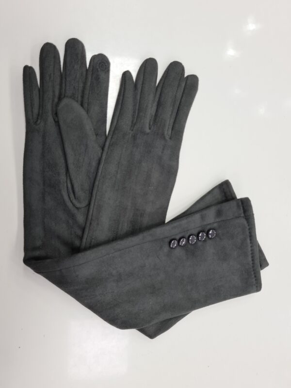 Rukavice látkové sivé dlhé