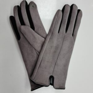 Rukavice látkové sivé hladké