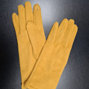 Rukavice látkové žlté hladké
