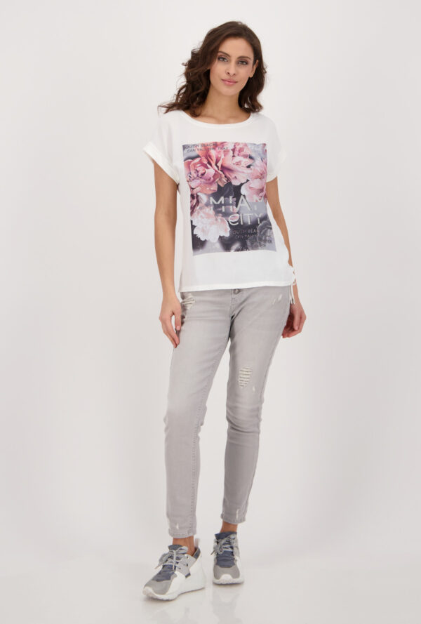 Top biela-potlač Monari