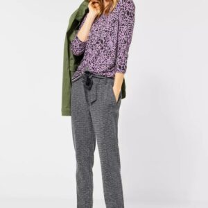 Tričko Cecil fialová-vzor