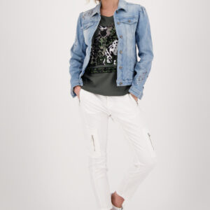 Tričko olivové s potlačou Monari