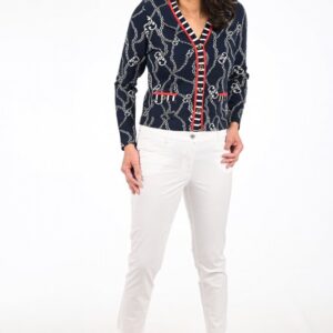 Nohavice Gardeur biela