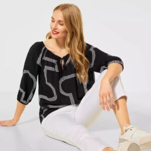 Blúzka čierna-potlač  Street One