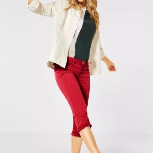 Nohavice červená 3/4 Street One