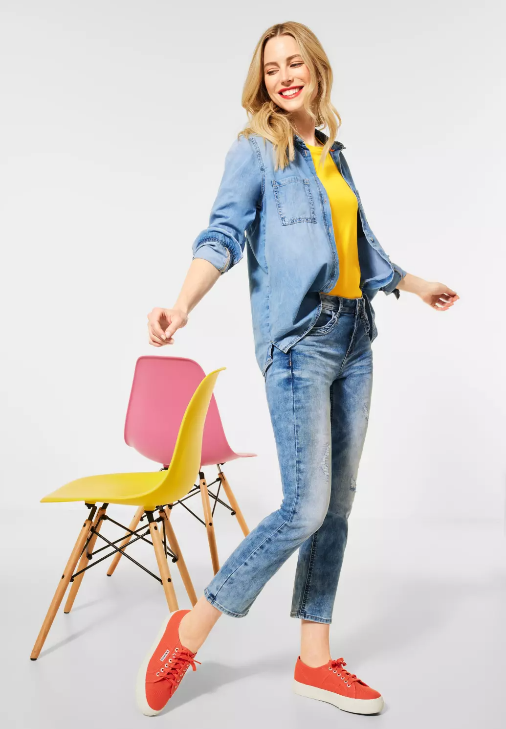 Tričko Street One žltá