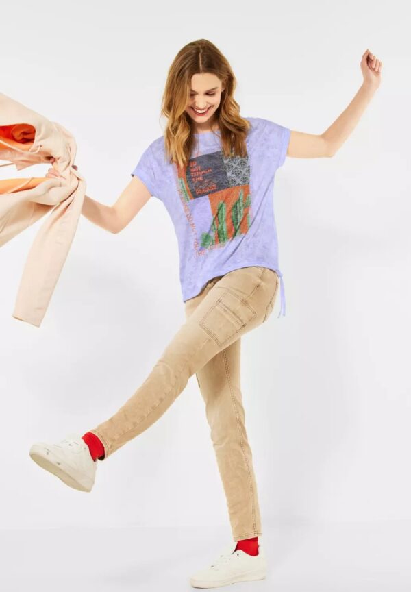 Tričko Street One fialová-vzor