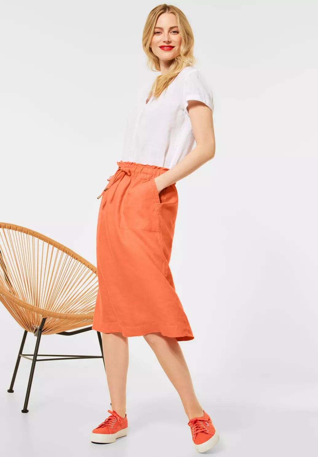 Sukňa Street One oranžová