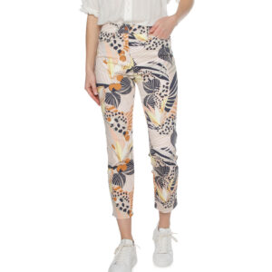 Nohavice Toni 7/8 ružová kvet