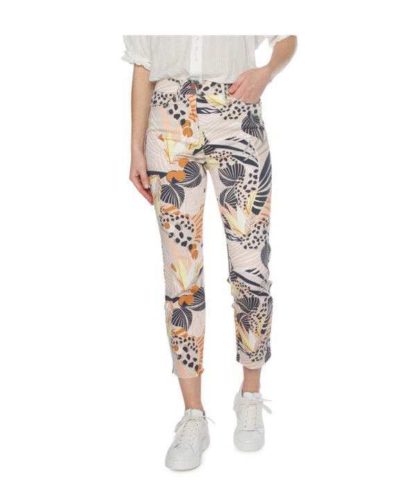 Nohavice Toni 7/8 ružová kvet