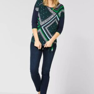 Top modrá-vzor Cecil