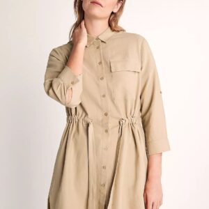 Košeľa ľan Comma béžová