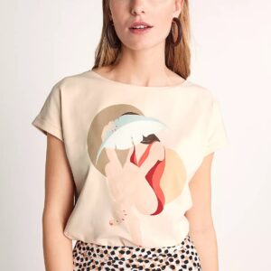 Tričko Comma broskyňová