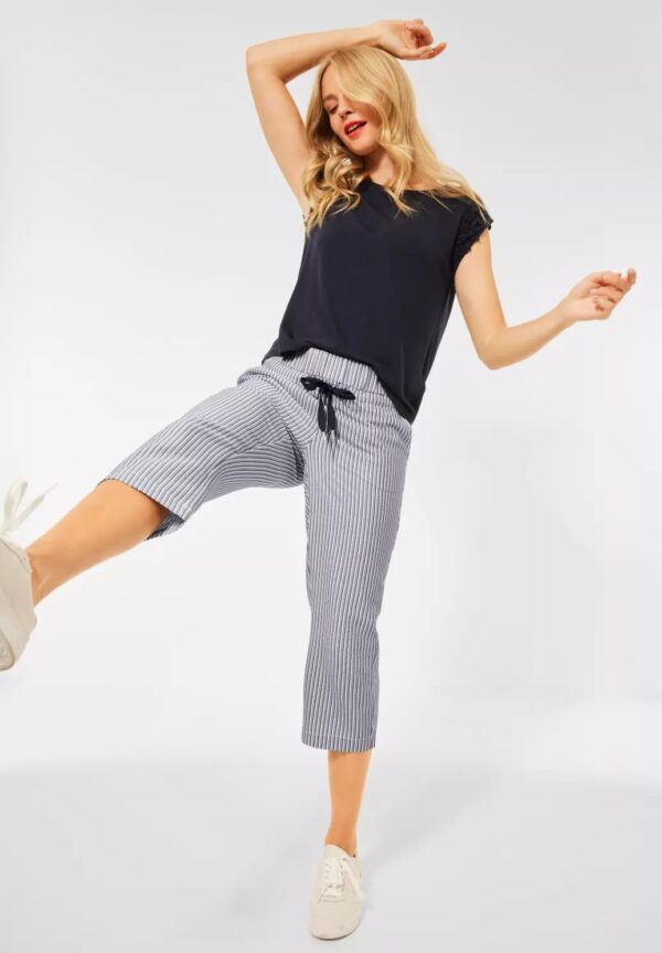 Nohavice modrá-pásik Street One
