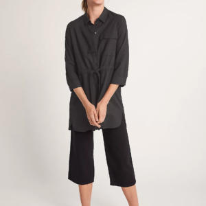 Košeľa ľan Comma čierna