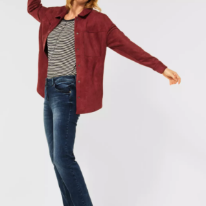 Košeľová bunda Cecil bordová