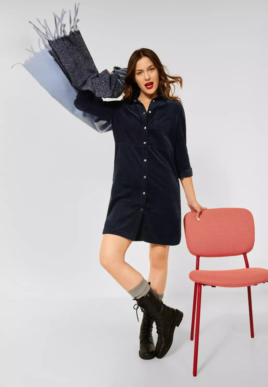 Šaty Street One tm.modrá