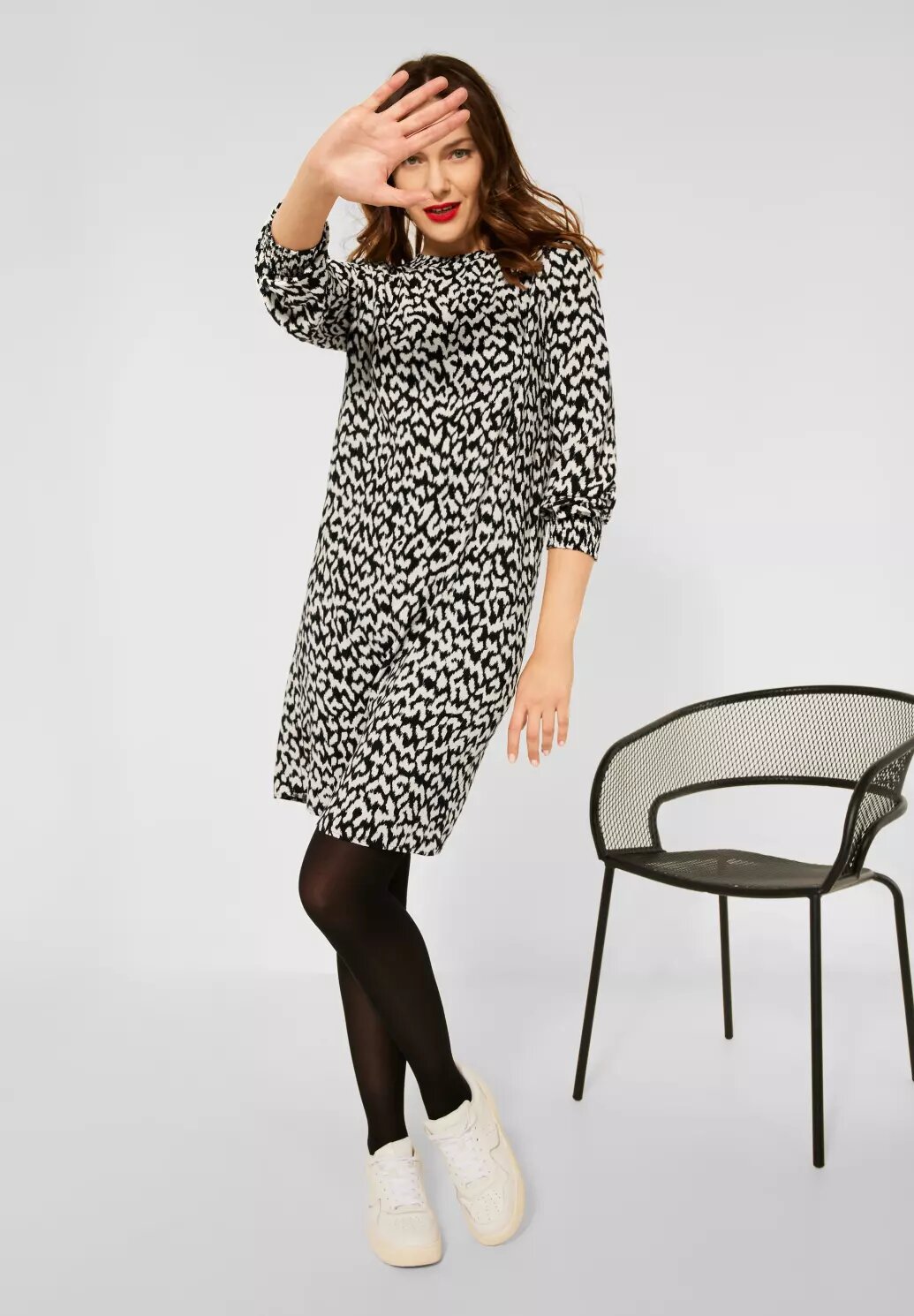 Šaty Street One čierna-vzor