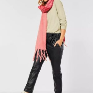 Nohavice kožené Street One čierna