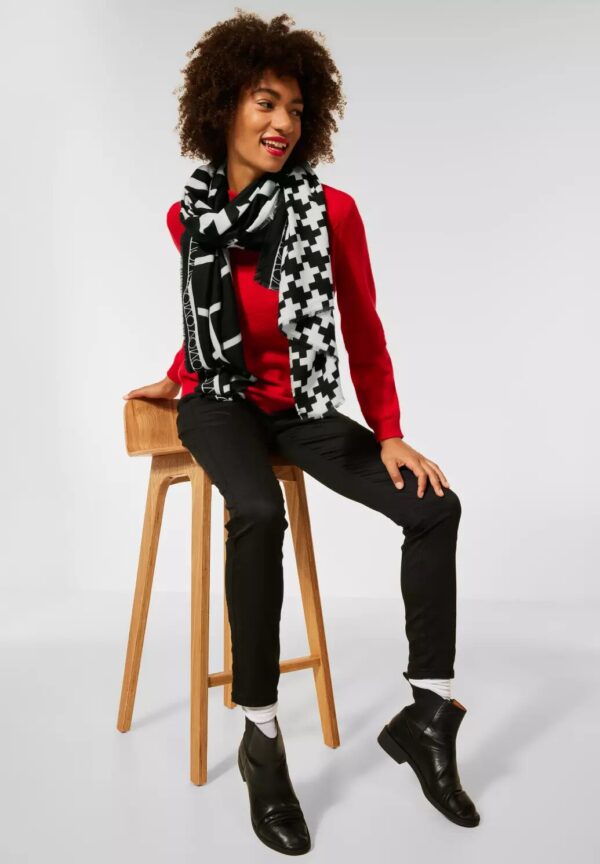 Šál Street One čierna-vzor