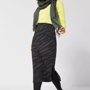 Sukňa šedá zebra elegantná Street One