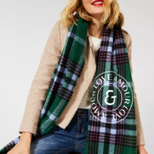 Šál zelená-káro Street One