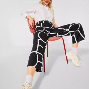 Nohavice Street One čierna-vzor