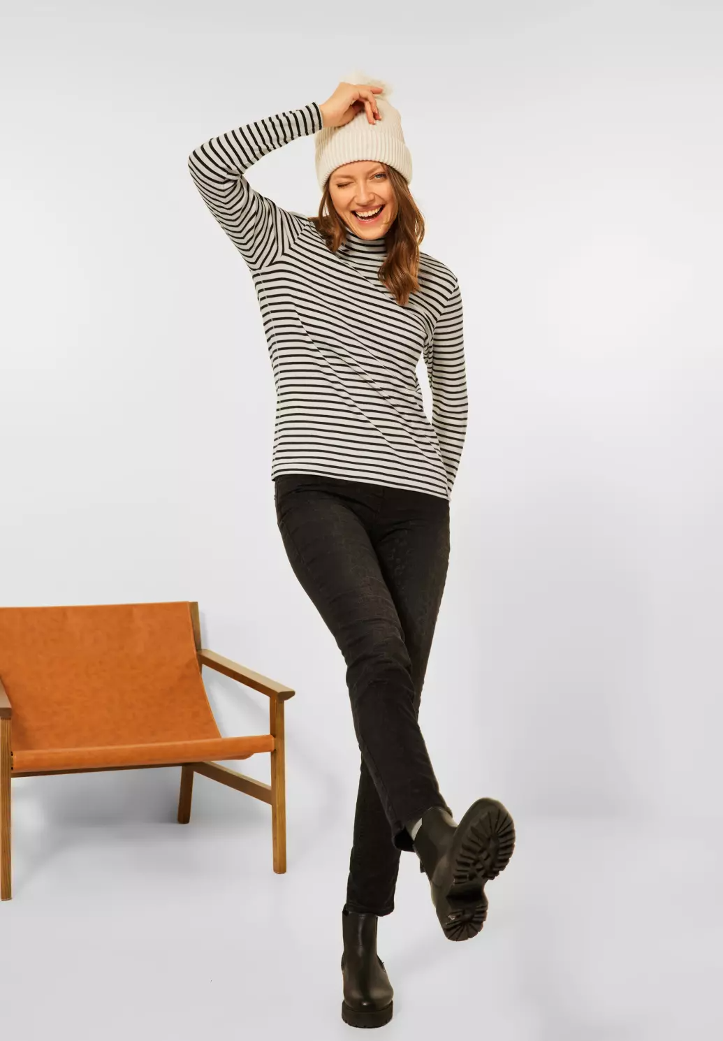 Rolák CECIL maslová-pásik