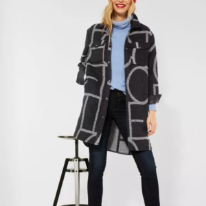 Kabát čierna-vzor Street One