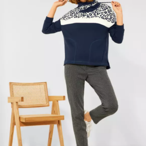 Mikina tm.modrá-vzor Cecil