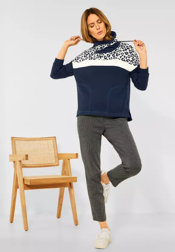 Mikina tm.modrá-vzor Cecil