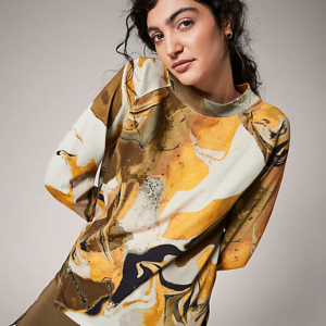 Top béžová-vzor Comma