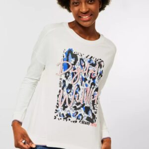 Tričko CECIL biela-potlač