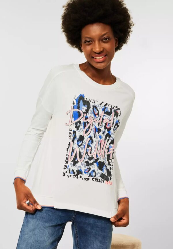 Tričko CECIL biela-potlač