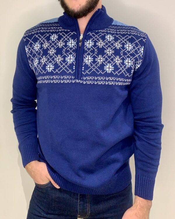 Pulóver modrý Ria Móda