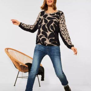 Top čierna-vzor Street One