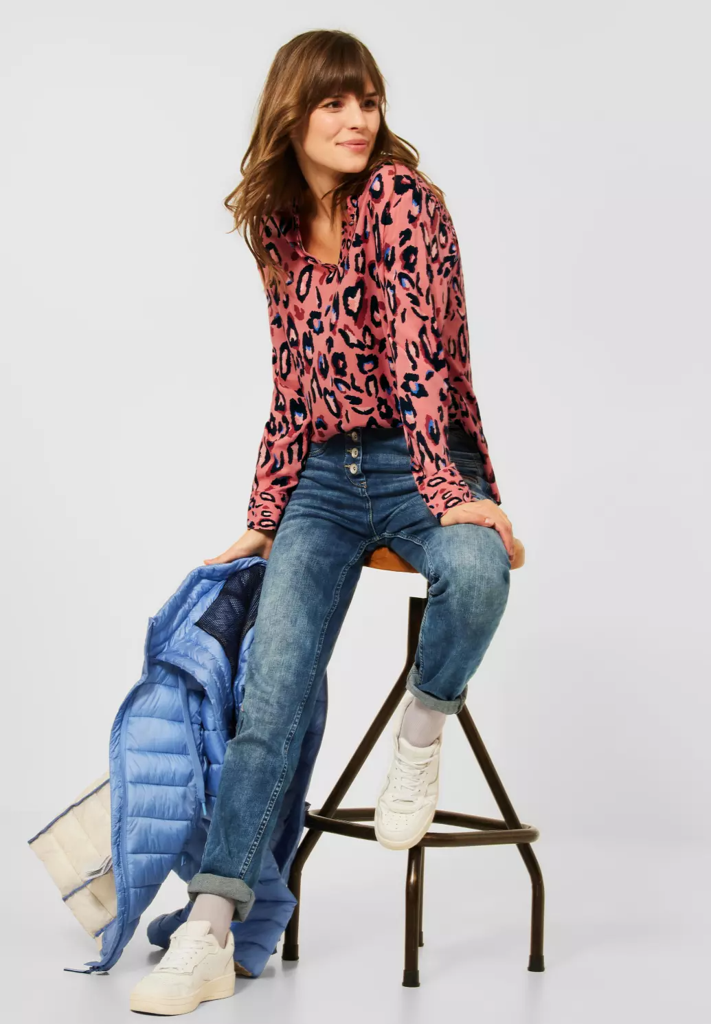 Blúzka lososová-vzor Cecil