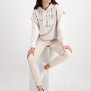 Mikina Monari krémová-vzor